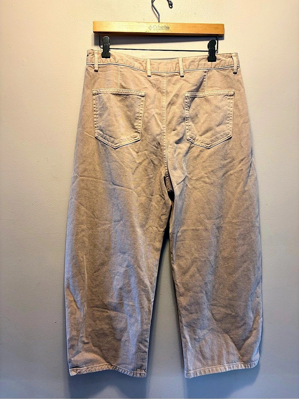 GAP Barrel Leg Cotton Pants Brown Size 10 Petite NWT - Picture 2 of 6